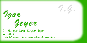 igor geyer business card